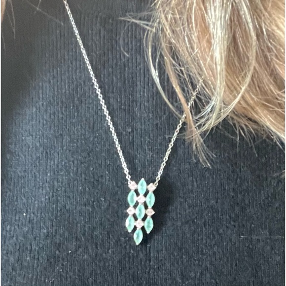 Gorgeous, green & pink stone necklace! - Picture 5 of 7